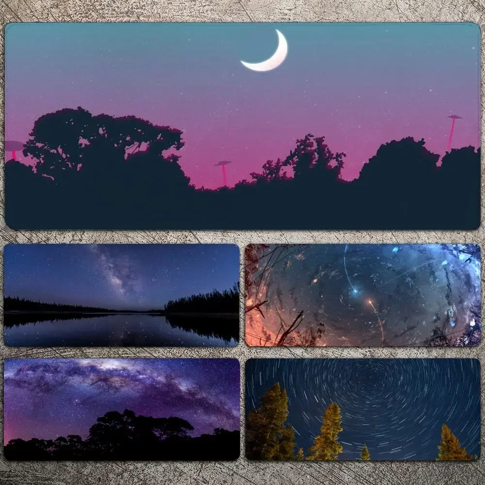 

Starry Sky Mousepad Large Gaming Mouse Pad LockEdge Thickened Computer Keyboard Table Desk Mat