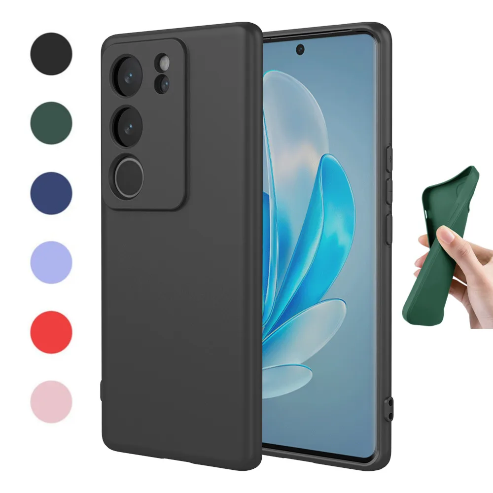 New Flexible Liquid Silicone Case For Vivo V30E V29E V40 SE V30 Pro V29 Lite Protective Cover Bumper Fundas Coque Capa Shell