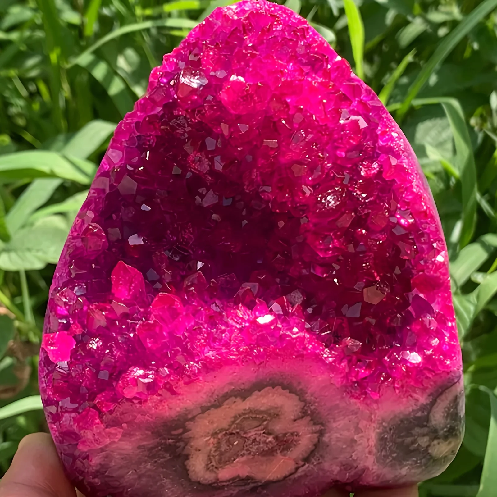 1PC Rare /Rose Red/ Red/Blue/Orange/Green/ Geode Cluster, Perfect for Home & Office Decor