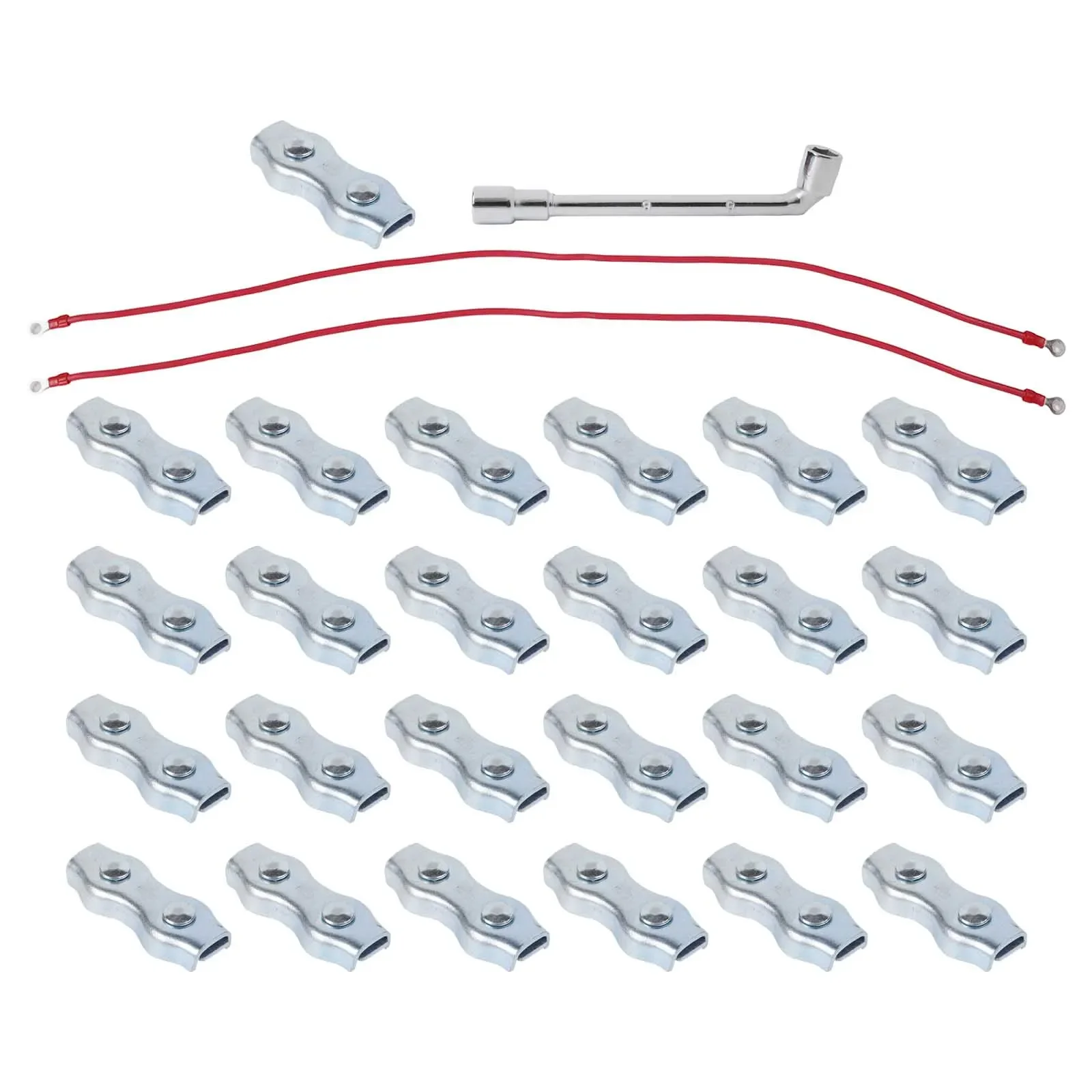 Rope Connectors for Fencing 25 Piece Polyethylene Connector Kit with Silicone Wires and Tool for Efficient Operation