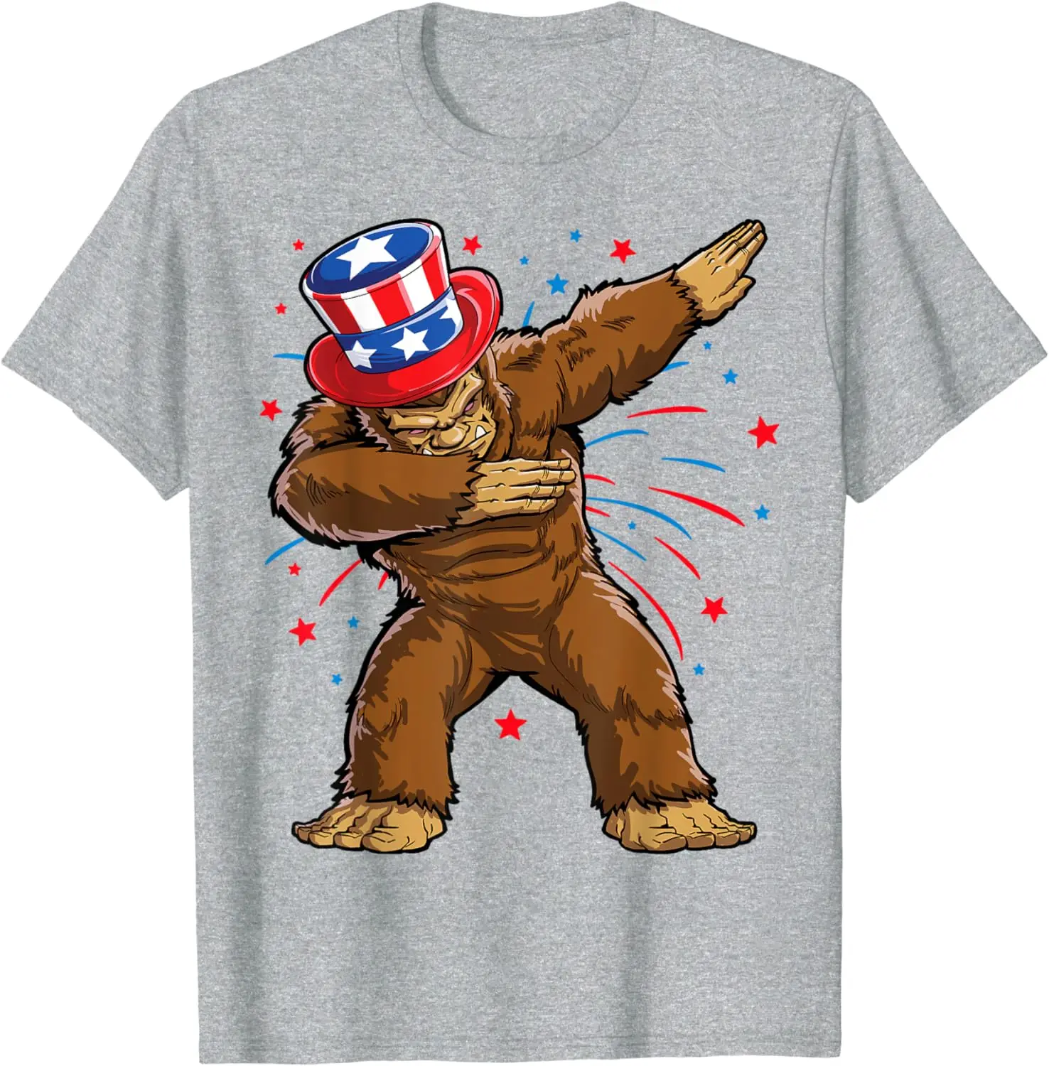 Tupfen Bigfoot 4. von July Shirts Sasquatch American Flag T-Shirt