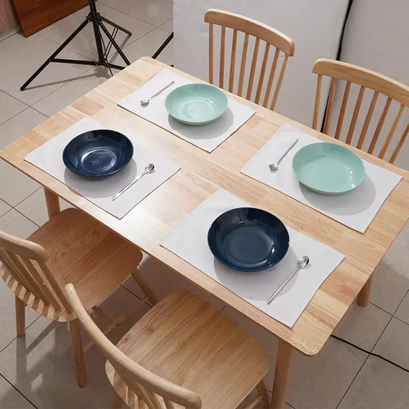 

20 шт., пустая прямоугольная скатерть для сублимации, обеденный коврик, полиэстер, материал, имитация хлопка, лен, декор для ресторана для Diy