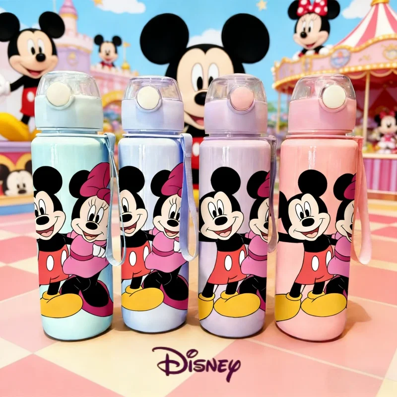 

Бутылка для воды Disney с Микки и Минни Маусом и 3D-печатью — стереоскопический узор, устойчивая к выцветанию, герметичная чашка большой емкости 700 мл