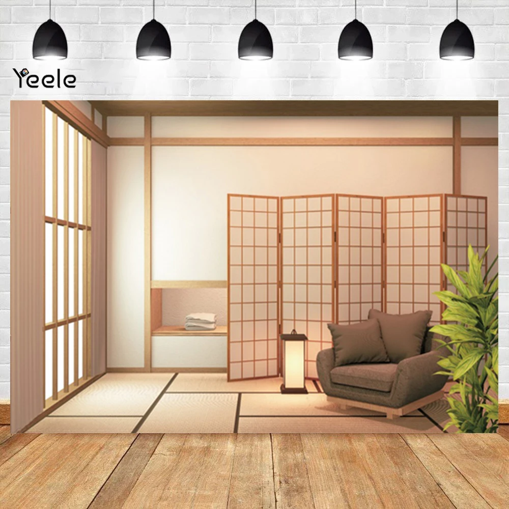 Interior Scene Photography Background Japanese Screen Patio Living Room Home Decor Photo Backdrop Video Shooting Decor Props