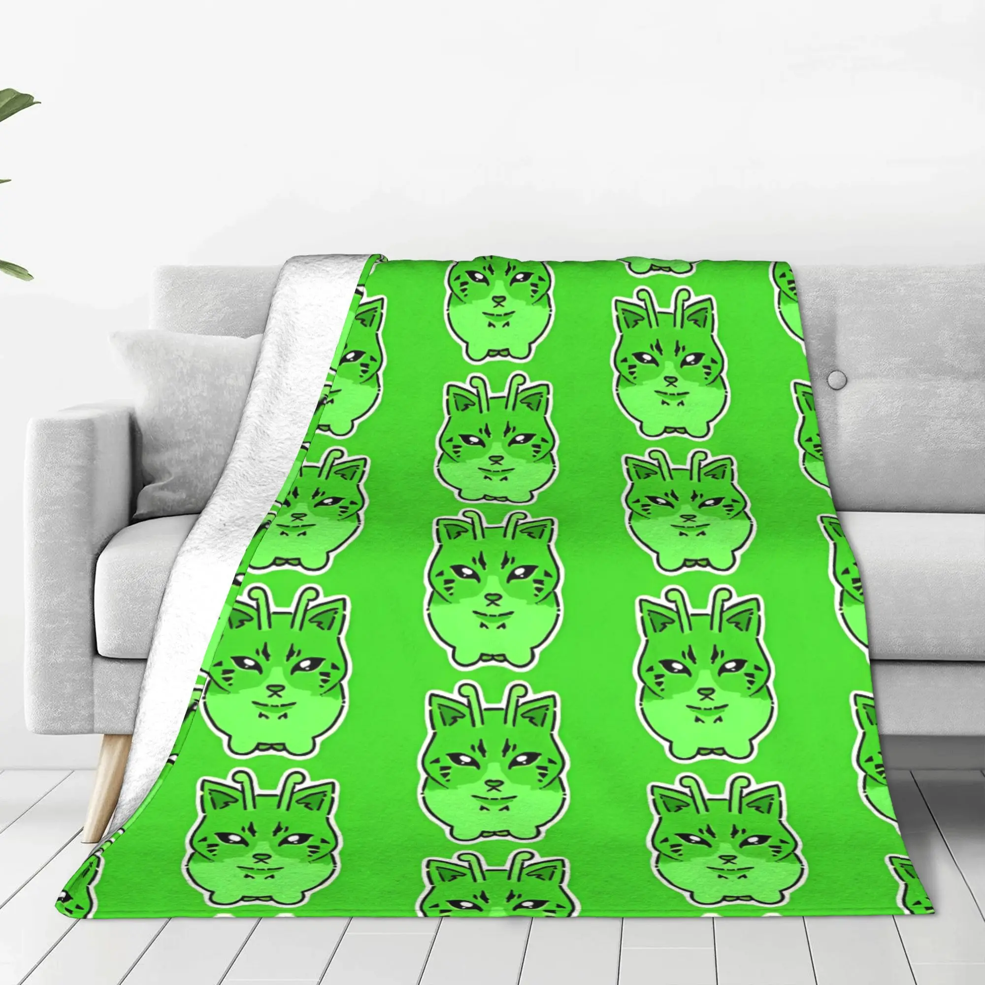 1PC Alien Cat Cat meme Home Room Decorations Winter Blankets For Adults Bedding Home Interior Sofa Knee