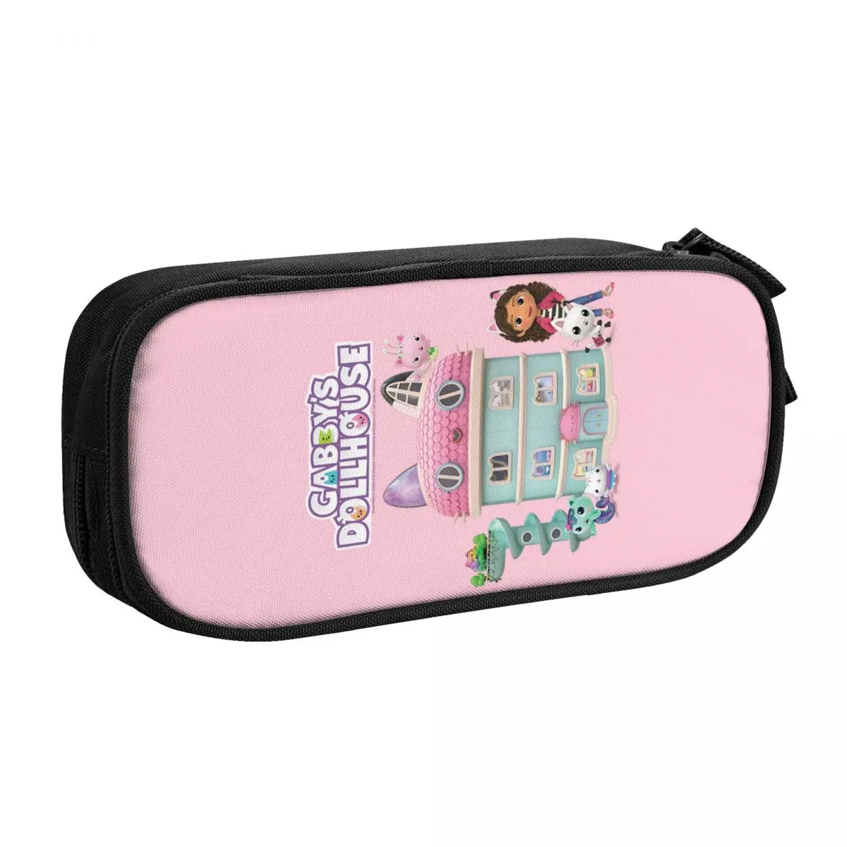 Gabbys Dollhouse Pencil Cases for Girl Boy Big Capacity Mercat Cat Pen Box Bag School Supplies