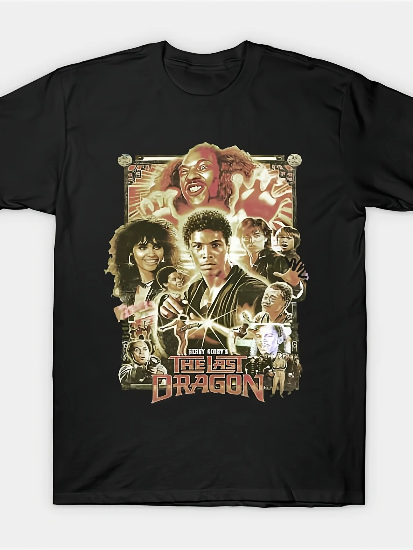 

1 шт. Мужская футболка с рисунком The Last Dragon в стиле ретро, повседневная футболка с круглым вырезом из 100% хлопка, всесезонный топ с короткими рукавами и легким размером