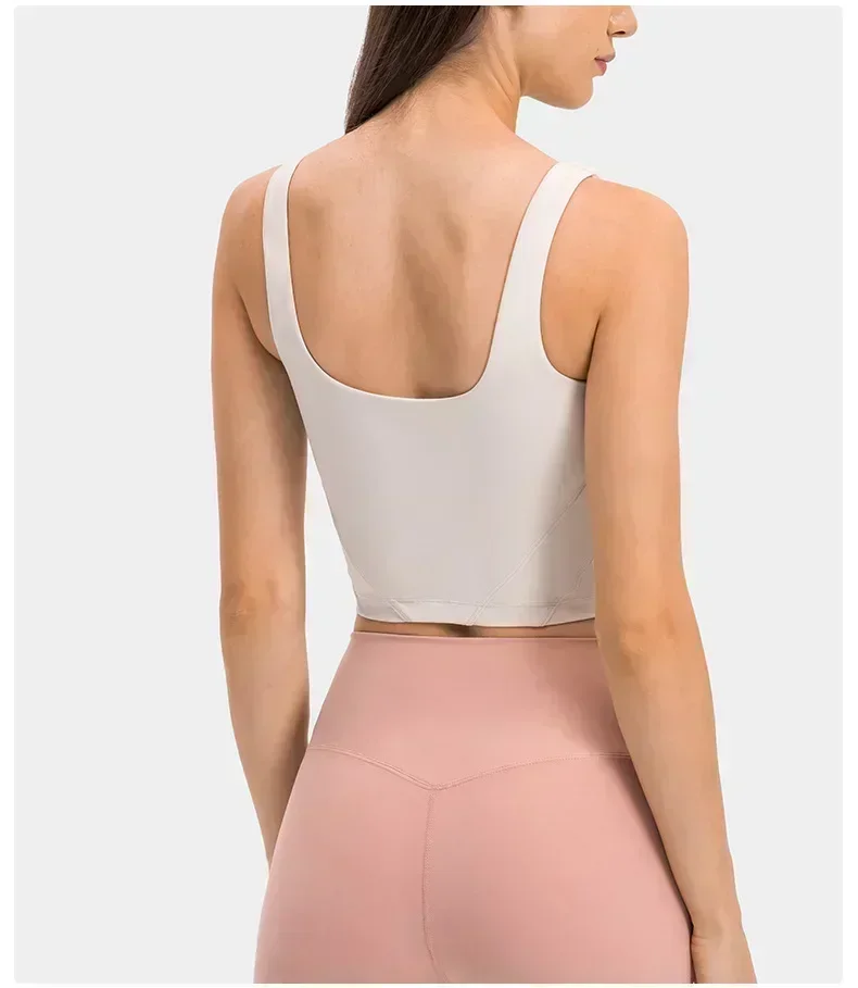 Lemon-ropa de Yoga para mujer, traje de gimnasio, Top deportivo de Fitness, Sujetador deportivo, ropa interior corta, ropa deportiva de entrenamiento tipo U con almohadilla para el pecho