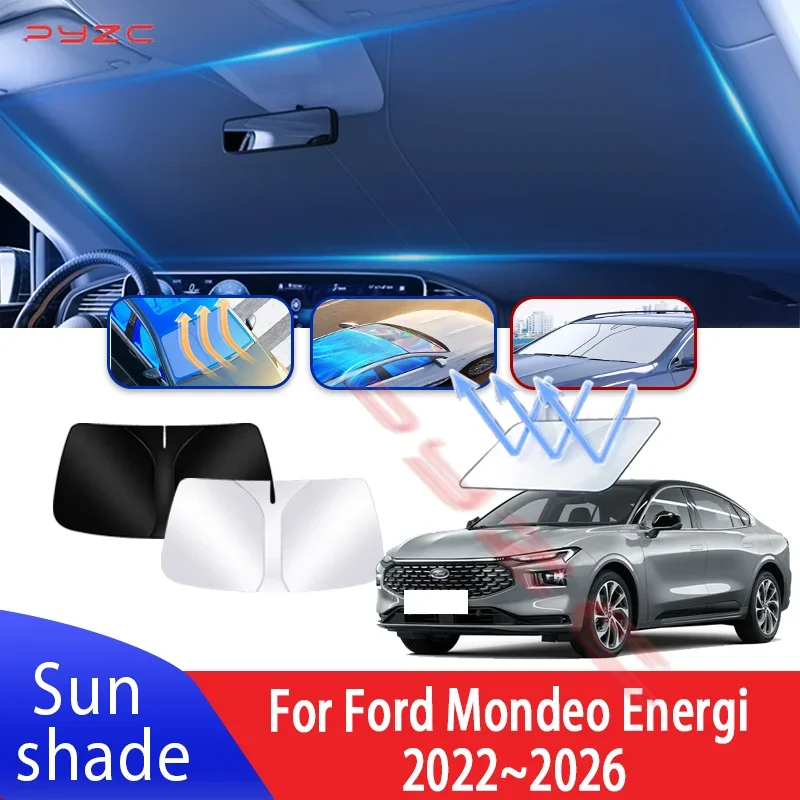 

Солнцезащитный козырек для автомобиля Ford Mondeo Energi 2022-2026 (2023, 2024, 2025) — Автомобильный солнцезащитный экран на лобовое стекло, теплоизоляция, летние аксессуары