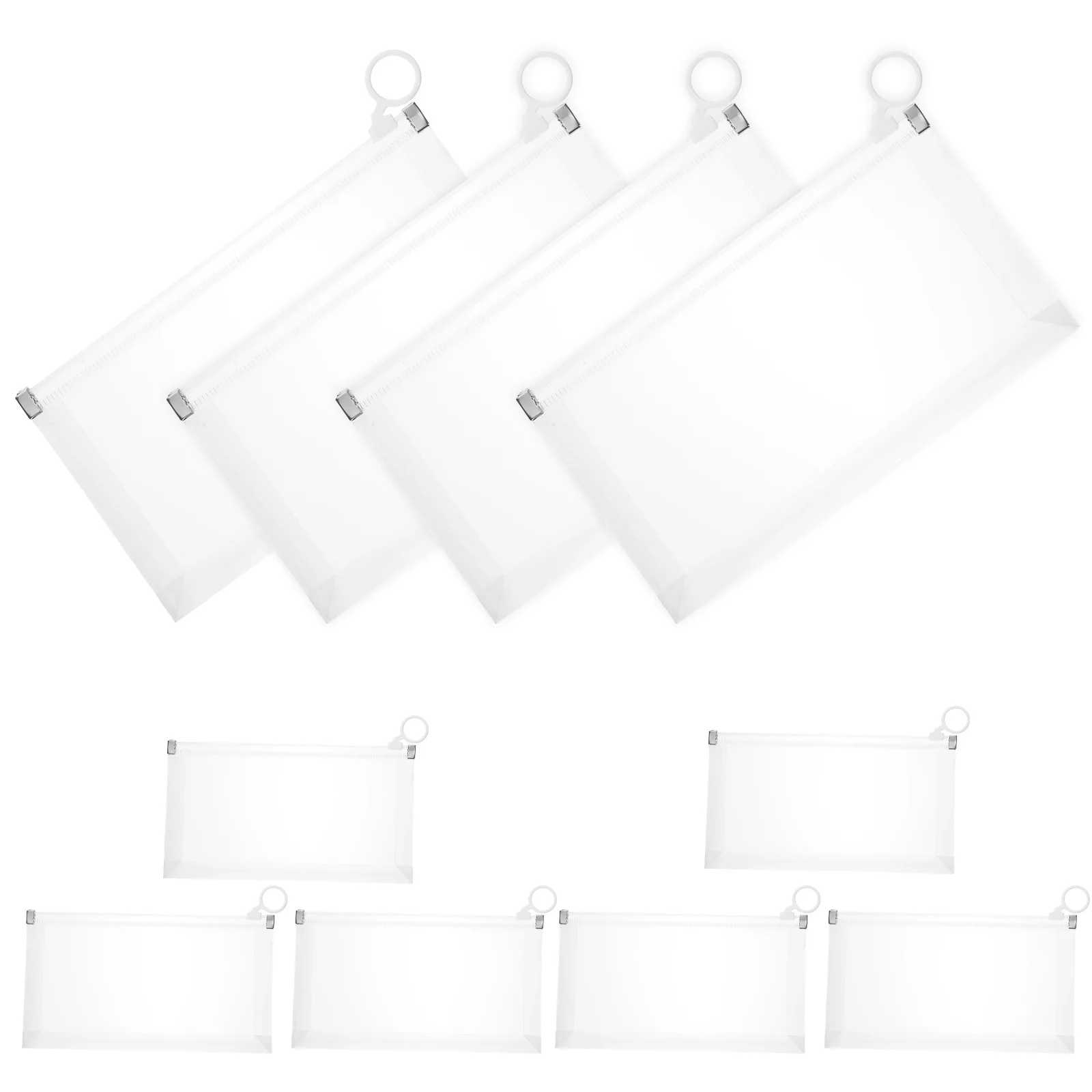 

10pcs Large Capacity File Bag Pencil Case Portable Stationery Organizer Zipper Compact Design For School Students Office