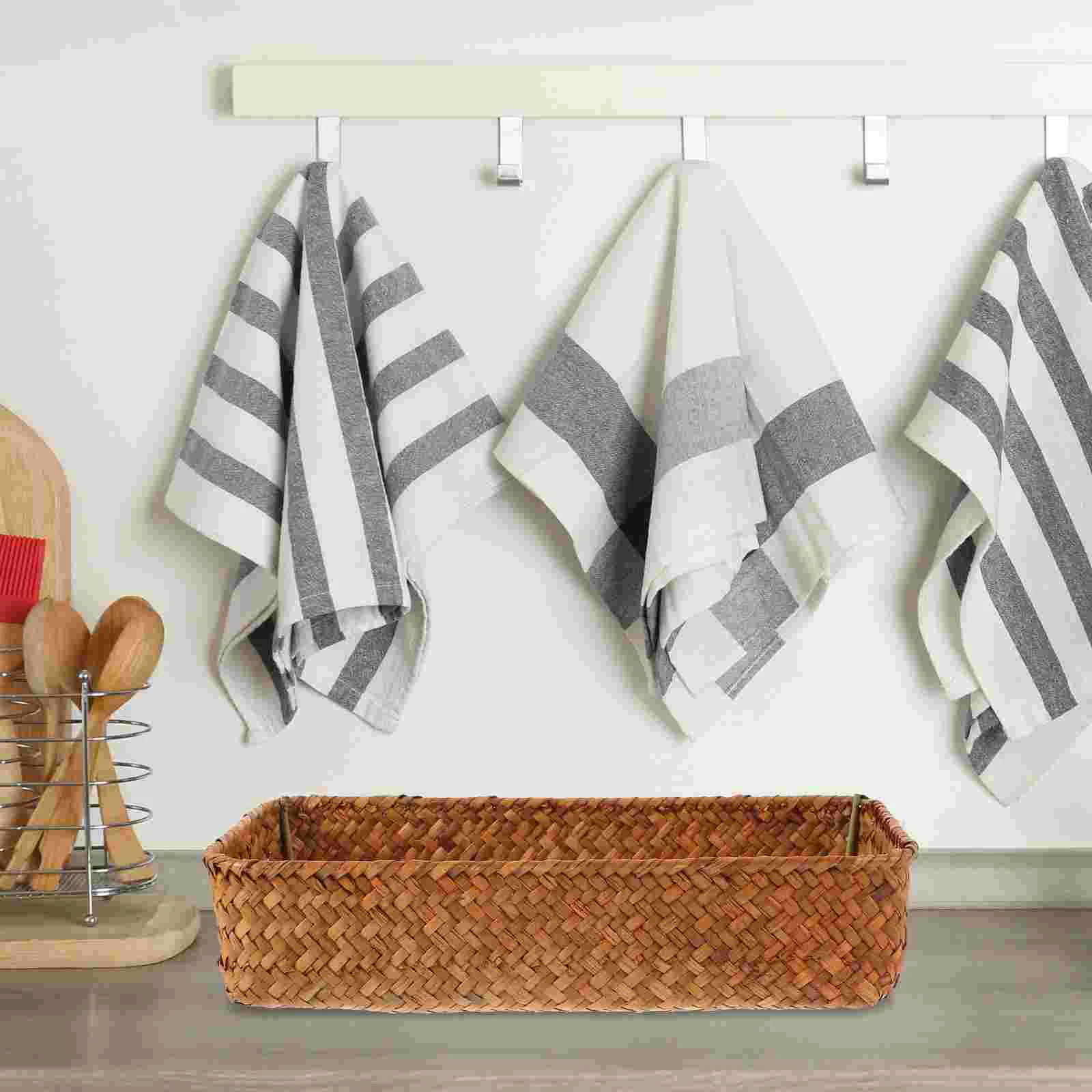 

Toilet Paper Basket Cutlery Storage Woven Plate Multipurpose Desk Sundry Organizer