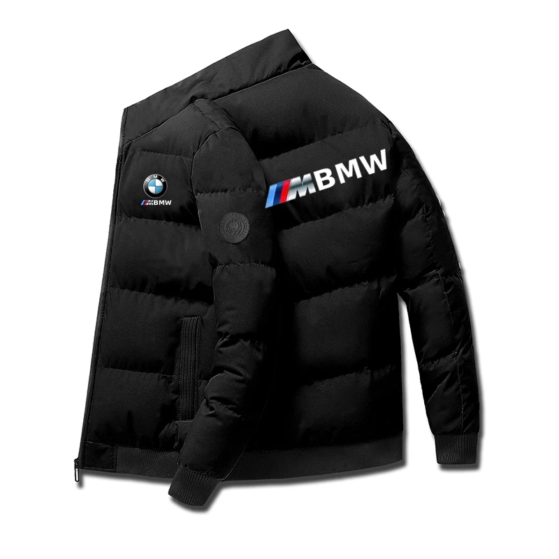 Winter new high-quality BMW print casual short cotton jacket men's fashion trend,warm and cold proof, ultra thick,windproof