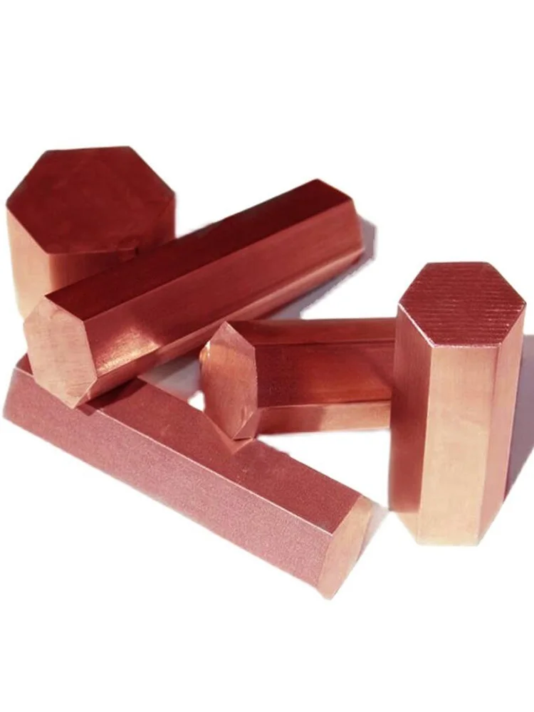 Tiges hexagonales en cuivre longues 100mm 250mm 500mm 1000mm