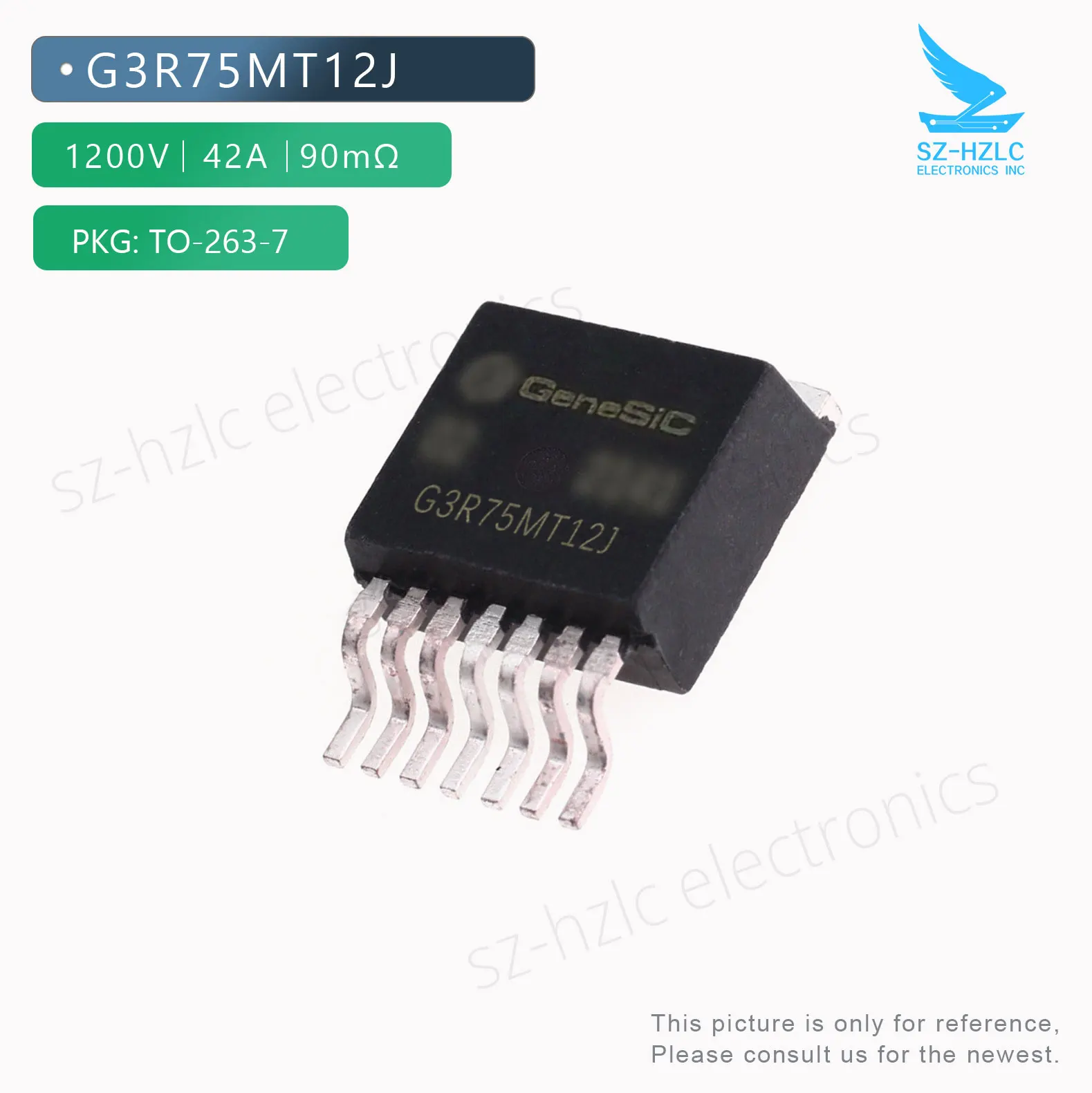 Power mos transistor G3R75MT12J N-CHANNEL SICmos 1200V Discrete Component DC-DC Traction Amplifier