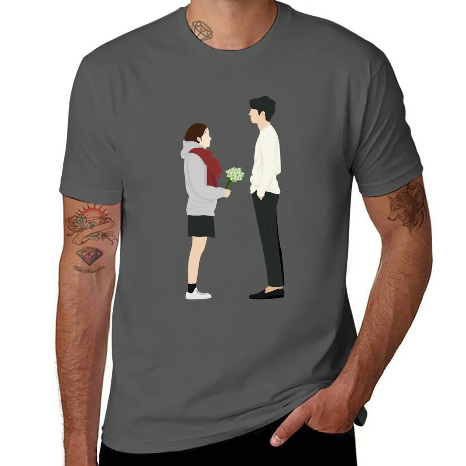 Goblin Kdrama Ocean scene Illustration T-Shirt Stretch Fabric Comfort T-Shirt