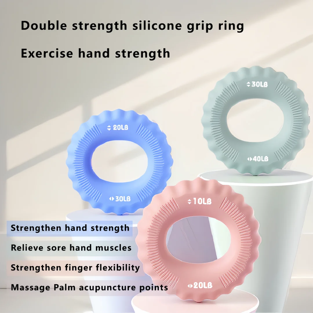 handgrip  powerball Silicone Adjustable Hand Grip 10-70LB Gripping Ring Finger Forearm Trainer Carpal Expander Muscle Workout