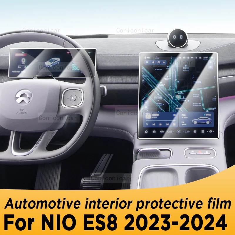 

For NIO ES8 2023 2024 Gearbox Panel Navigation Automotive Interior Screen Sticker TPU Protective Film Anti-Scratch