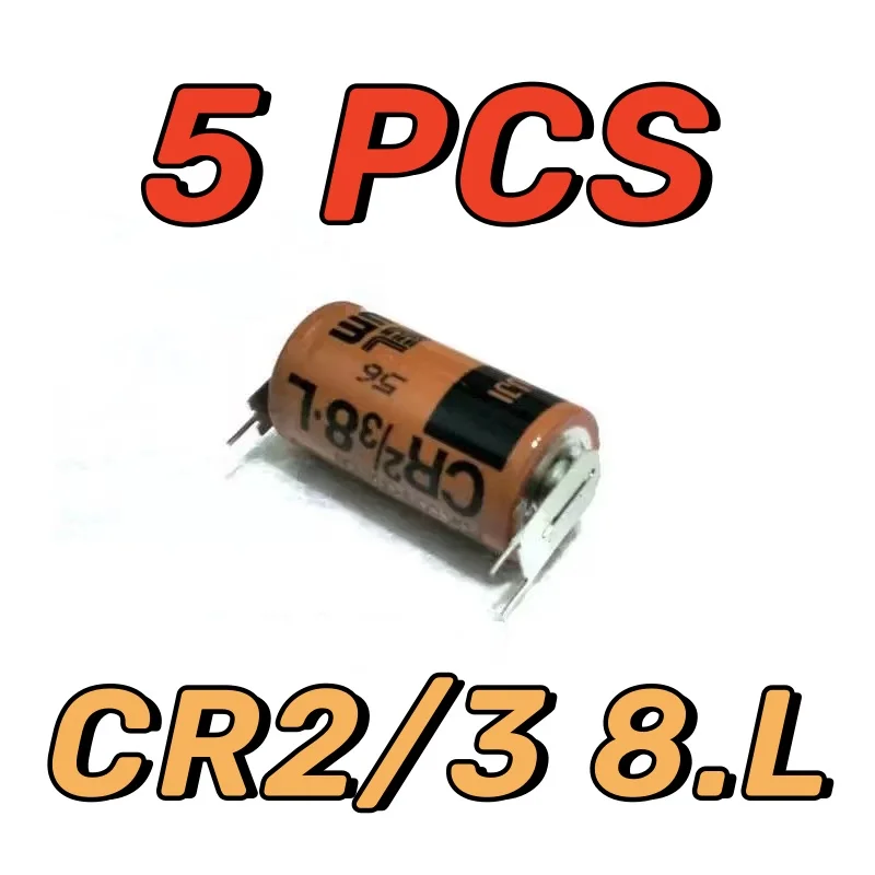 

5PCS New Original CR2/3 8.L PLC FDK 3V Lithium Battery With Welding Double Pins CR2/38.L