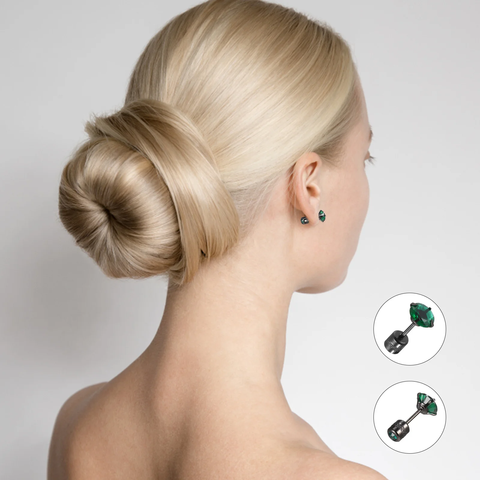 

6Pairs Cubic Zirconia Earrings Small Classic Lightweight Studs Titanium Screw Back Comfortable Jewelry Titanium Earrings Studs