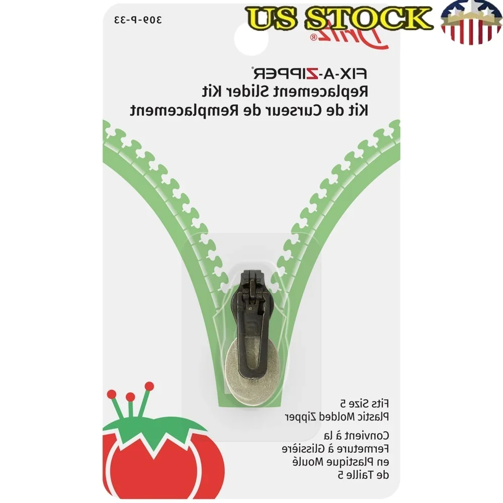 

Size 5 Plastic Zipper Slider Repair Tool No Sew Solution Easy Installation Prolong Life