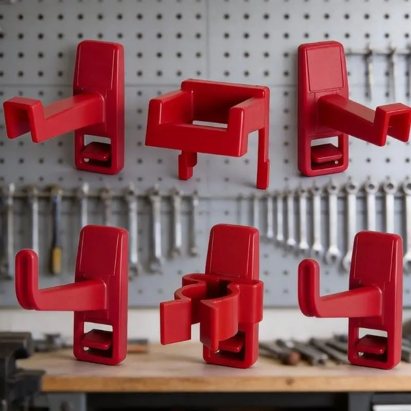   5pcs Plastic Pegboard Hooks for Heavy Duty Tool Hanging and Garage Storage Solution Pegboard Hardware