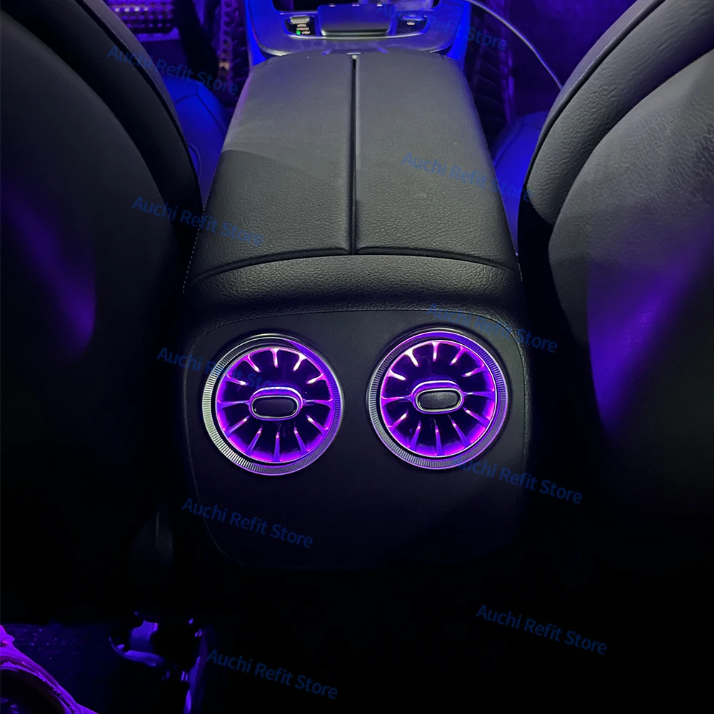 64 Colour Rear LED Air Vent，Mercedes Benz E-Coupe CLS G-Class W238 W434 C257 Back Turbine Air Outlet Nozzle Decorative Light