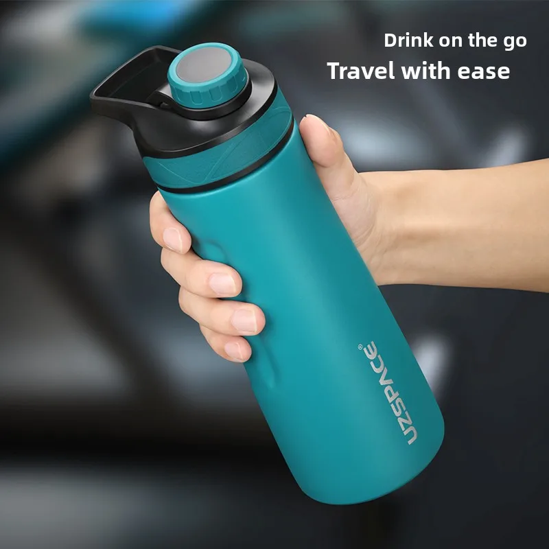 

UZSPACE Large Capaci Stainl Steel Sports Insulated Water Bottle Fitn Outdoor Portable Cycling Creative Trendy Water B...