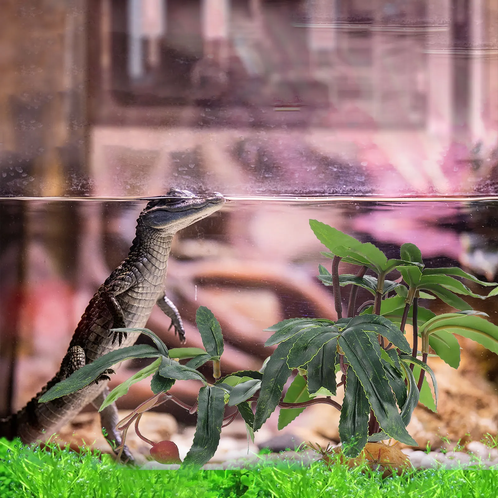 

Lifelike Resin Plastic Aquarium Waterproof Simulation Plants For Fish Tank Landscaping Reptile Box Decoration Durable Artificial