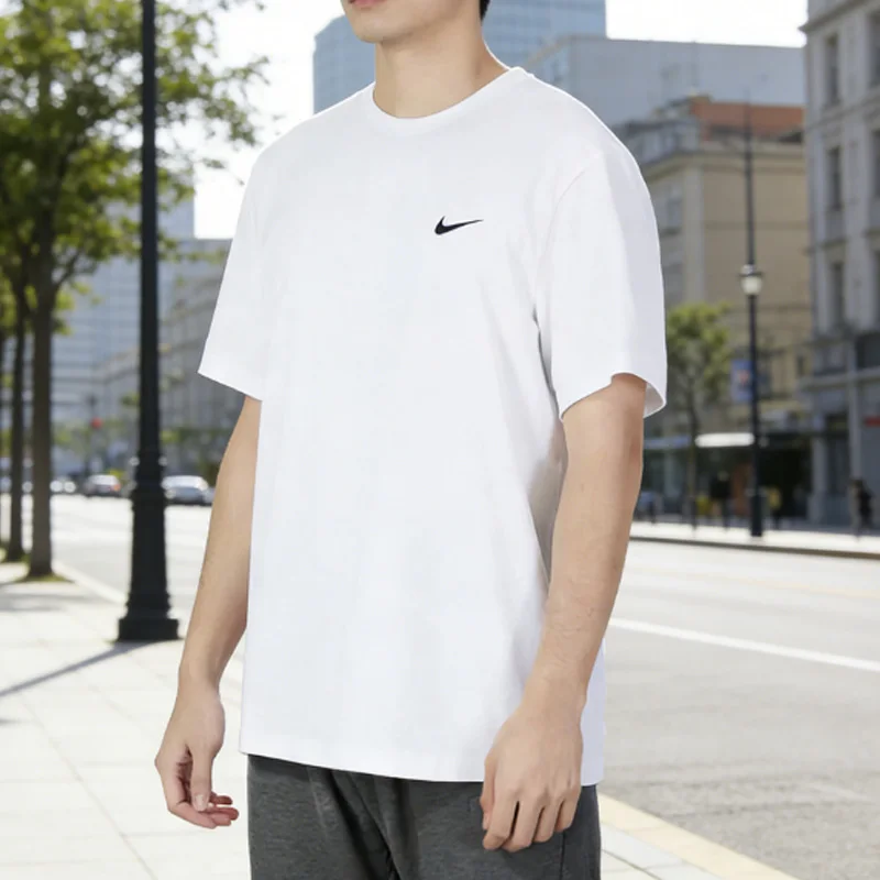 Nike Couple Short Sleeve Men Women Sports Running Fashion Trendy Round Neck Casual T Shirt Student Uniform DV9840-100