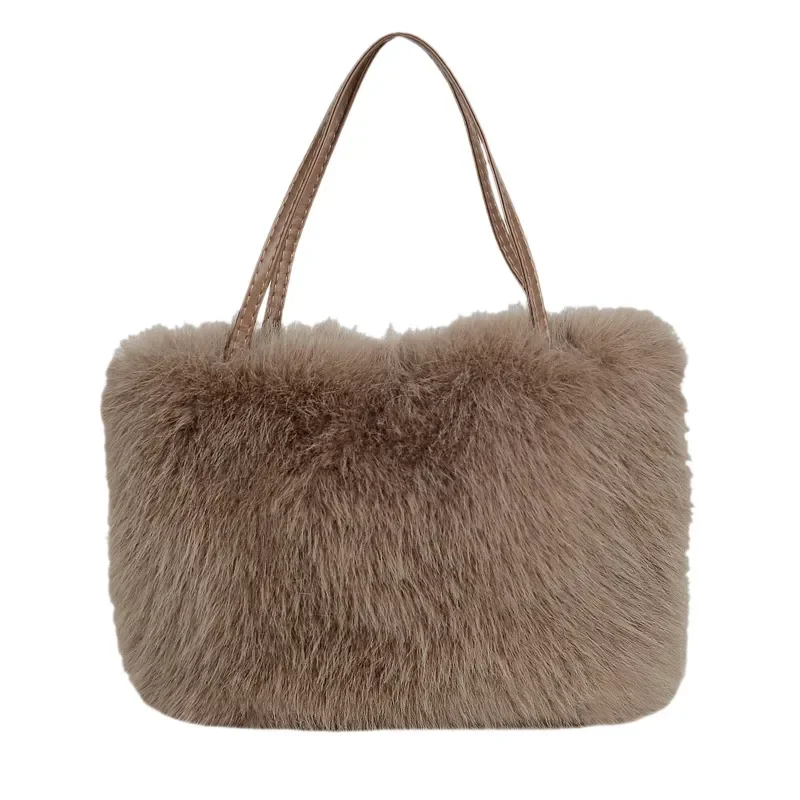 Imitation Fox Plush Shoulder Bag Elegant Winter Style Soft Faux Fur Material For Women Fashionable Daily Commute Travel