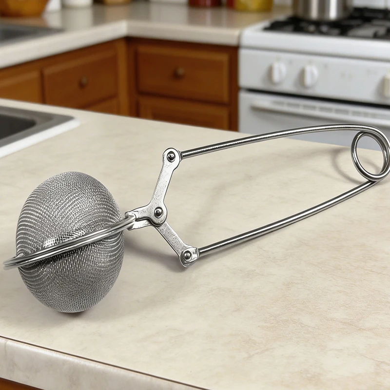 Stainless Steel Tea Infuser Handle Tea Ball Sphere Mesh Tea Strainer Coffee Filter Diffuser Kitchen Gadget Teaware Supplies