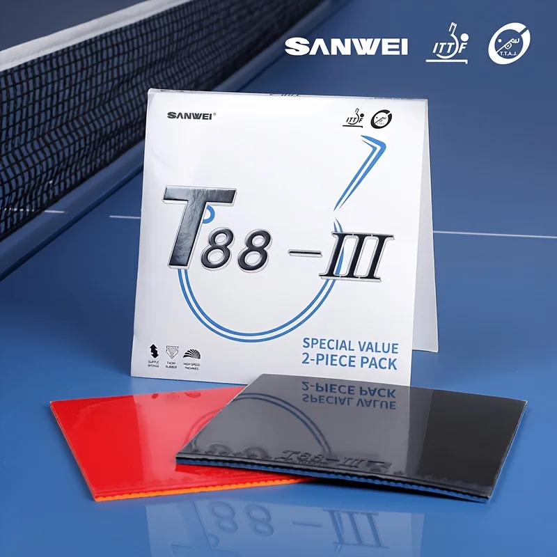 Three-Dimensional T88 Series Table Tennis Rubber, Professional-Grade High-Elastic Sponge Rubber, Specialized Rubber for Advanced Training and Competition, Table Tennis Racket Accessories view 5