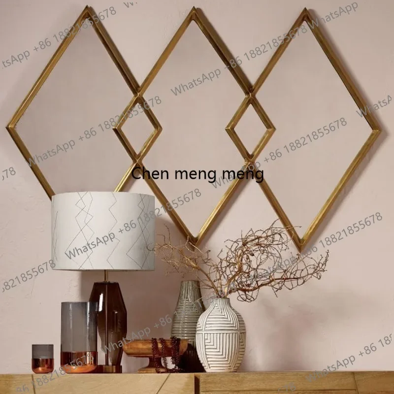 A139Entrance mirror, living room sofa background wall wall wall decoration, soft dining room decorative mirror