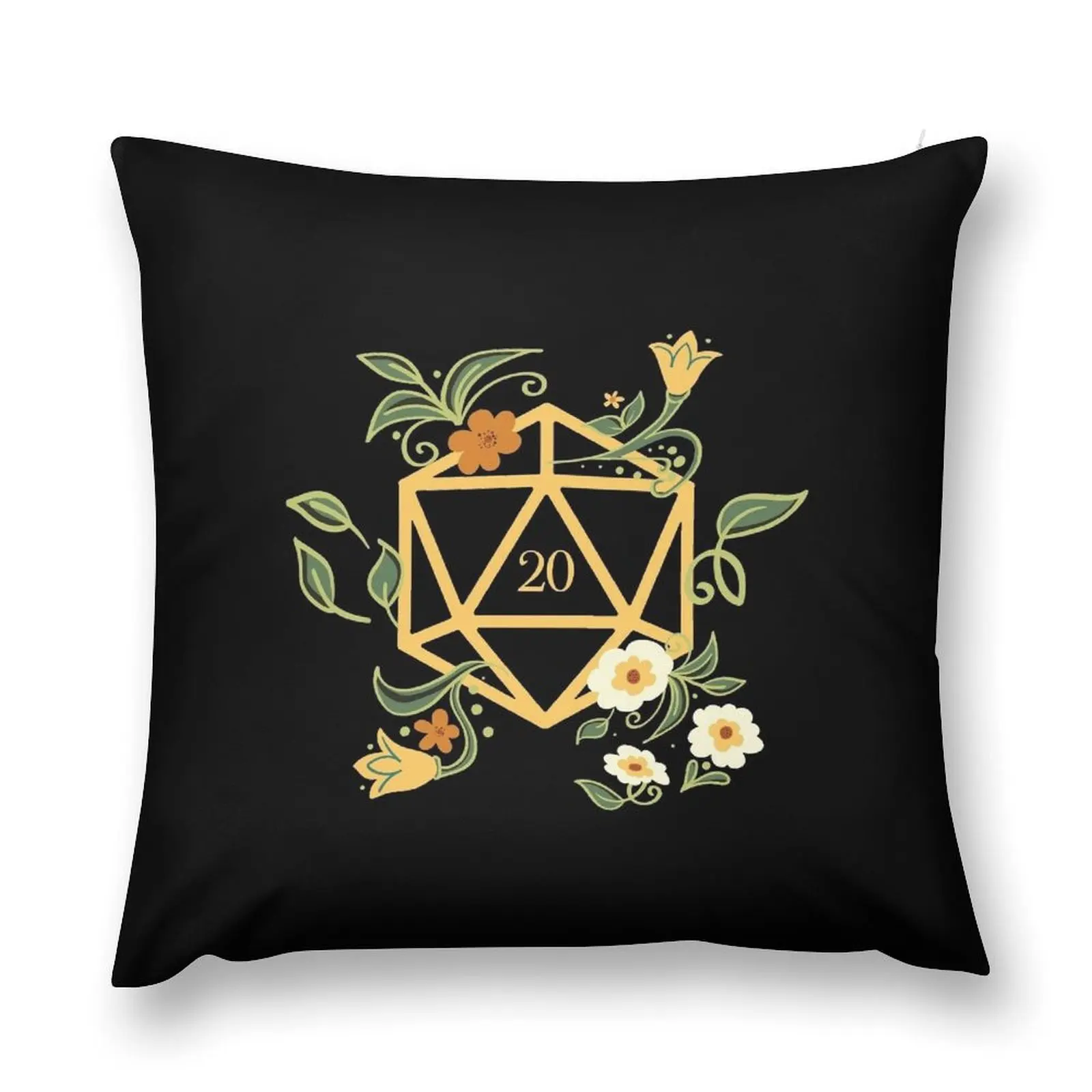Plant Lovers Polyhedral D20 Dice Tabletop RPG Throw Pillow Sofa Cushions Covers Pillows Aesthetic pillow