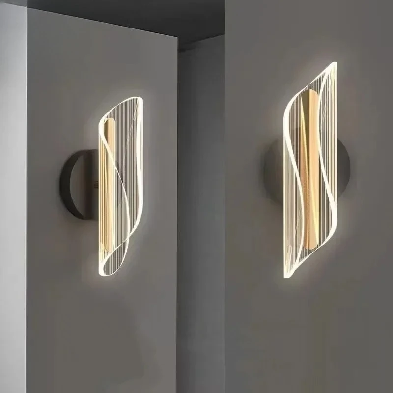 Modern Minimalist Wall Lamps Acrylic LED Sconce Light Living Room Sofa Corner Bedside Corridor Lighting Fixture Home Decoration