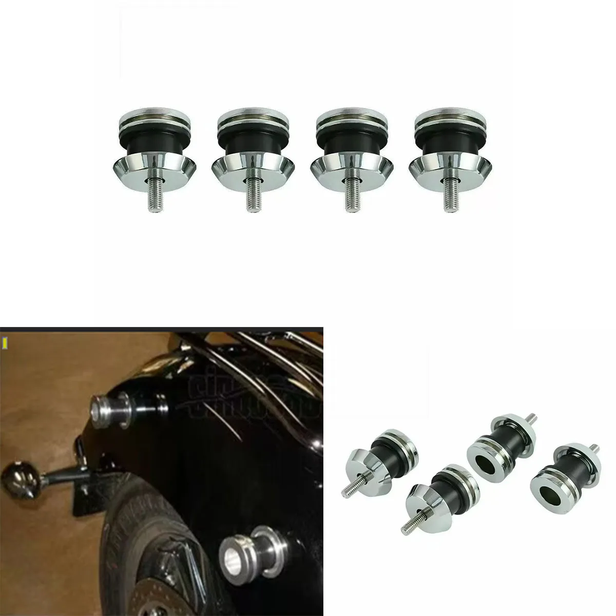 Motorcycle Quick Release Sissy Bar Saddlebag Mount Spools Fit For Indian Scout Bobber 2025-previous