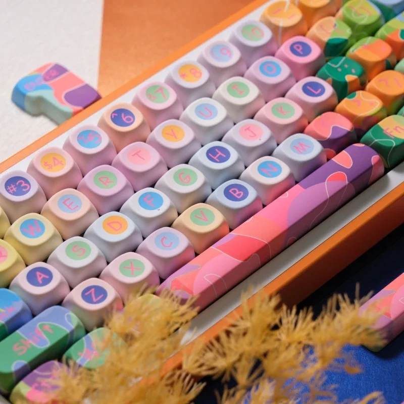 

Candy artist joint keycap SOA highly sublimated PBT abstract colorful healing keycap
