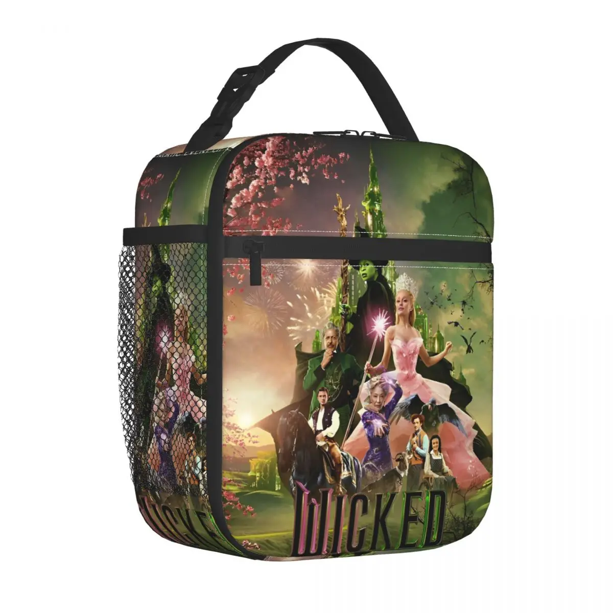 Epic Musical Fantasy Film W-Wicked Insulated Lunch Bag Leakproof Meal Container Cooler Bag Tote Lunch Box Office Travel