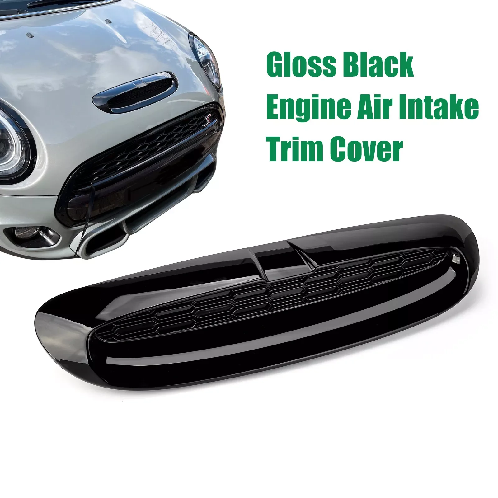 

Gloss Black Front Hood Air Intake Vent Scoop 51137328312 51137376052 For Mini Cooper S SD JCW F54 F55 F56 F57 2014-2021