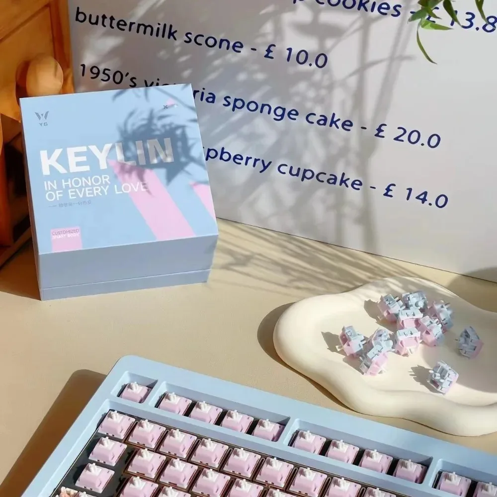 

Переключатель KEYLIN YG Studio без смазки, индивидуальная механическая клавиатура, Hi-Fi Stuffy, звуковой переключатель, быстрый триггер, игровые аксессуары