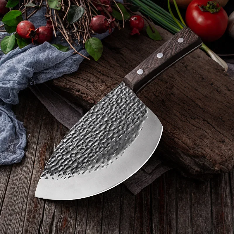 Tuna Fish Knife Hand Forged Butcher Chef Slicing Knife High Carbon Steel Full Tang Fillet Knife Kitchen Tools Wood Handle Knives