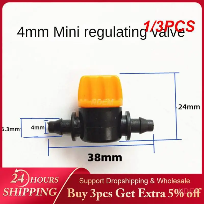 1/3PCS Water Regulating Valve Gas Volume Regulating Plastic Regulating Valve Hose Water Valve Durable Switch 4mm