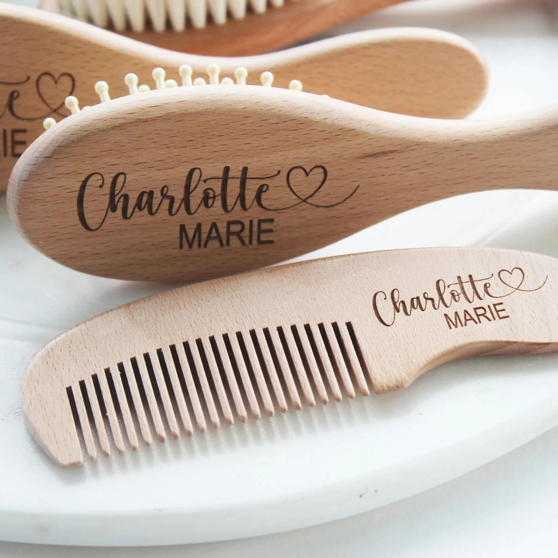 Custom Baby Gift Girls| Personalized Wooden Baby Hair Brush | Custom Baby Brush | Baby Shower Gift Girls | Baby Keepsake Gift