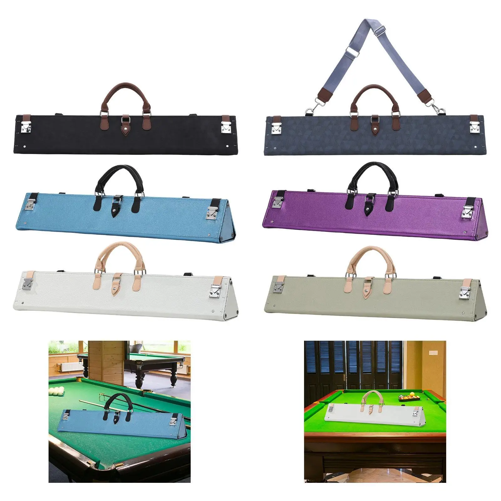 

Pool Cue Case 7 Holes with Adjustable Shoulder Strap Accessories Carrying