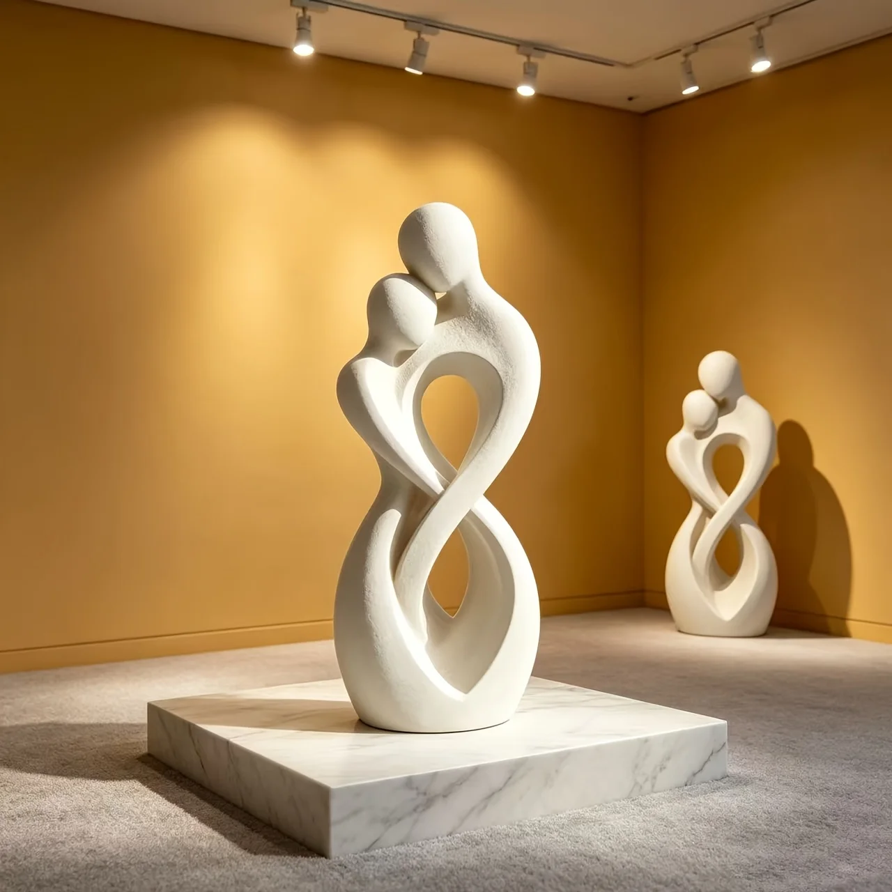 1-Piece Set of Eternal Bond Embracing People Figurine, Nordic Minimalist Style Desktop Ornament, High-End Soft Decoration, Creative Gift for Niche Couples