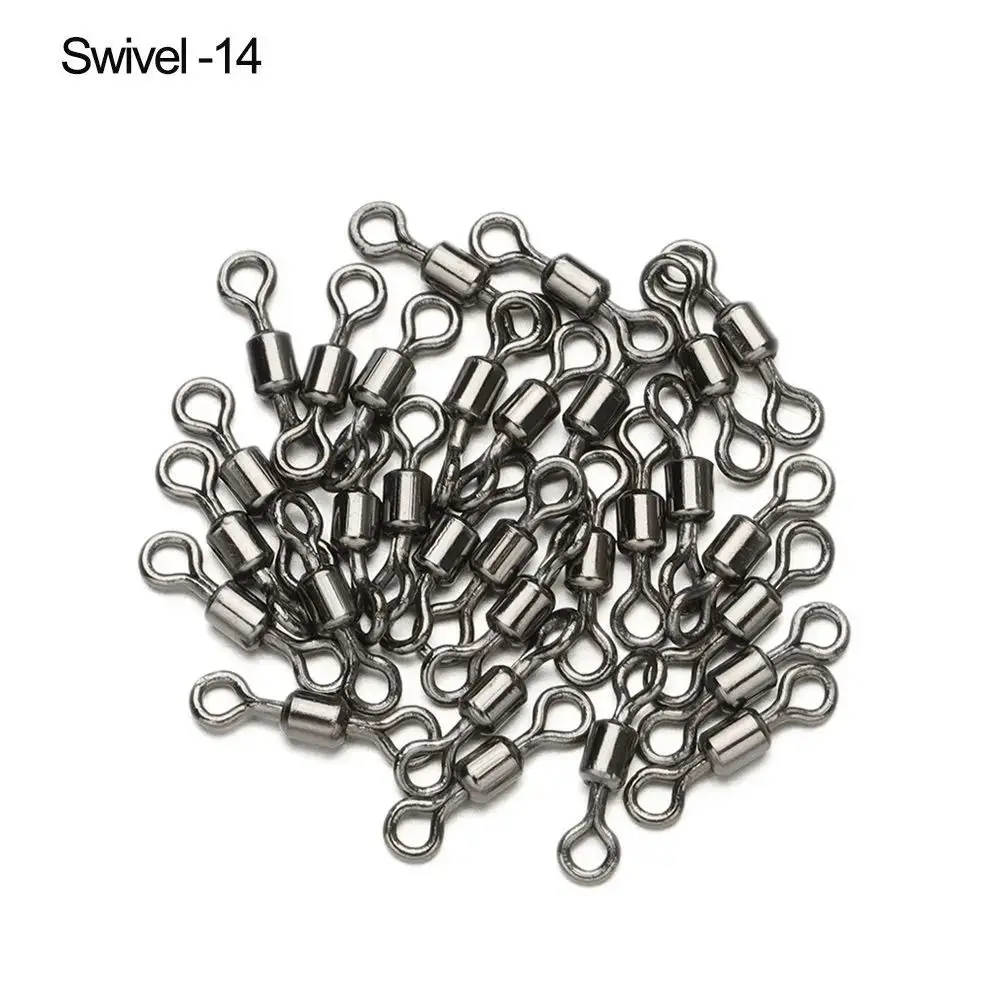 

100pcs Match Feeder Fishing Swivel Stop Beads Beads Anti Winding Carp Quick Change Spinner American Swivel 8-shaped Ring