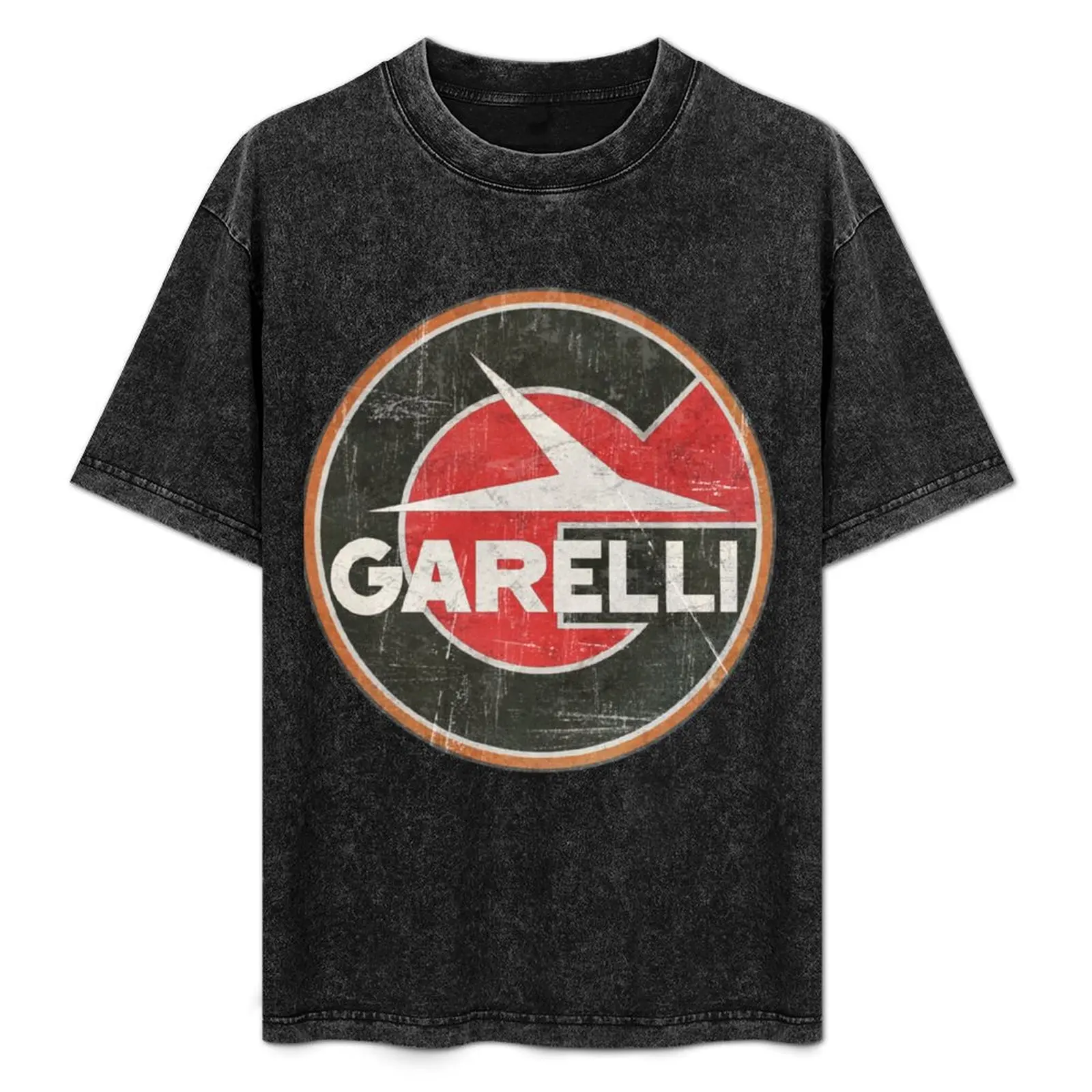 Motocicletas Garelli. Camiseta Retro con Insignia, de Manga Corta, para Uso Diario