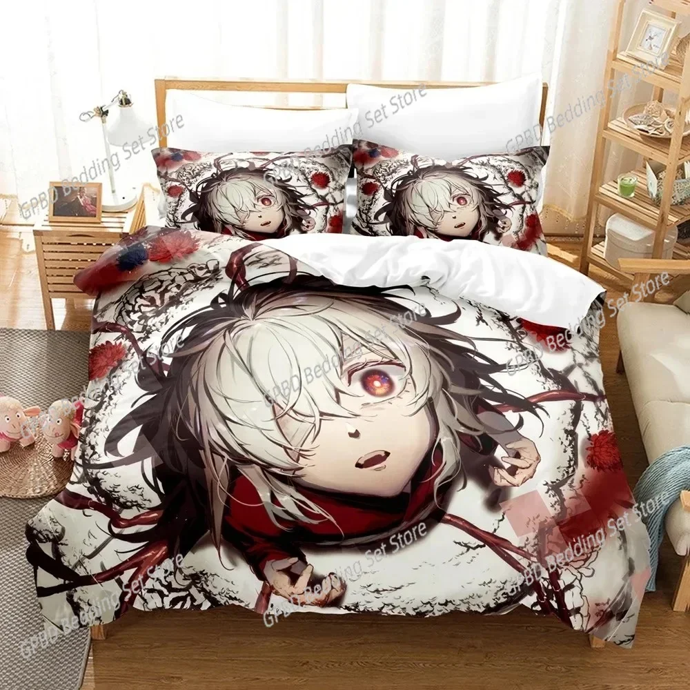 3D Printed Anime Summer Time Rendering Ushio Bedding Set Boys Girls Twin Queen Size Duvet Cover Pillowcase Bed Kids Adult