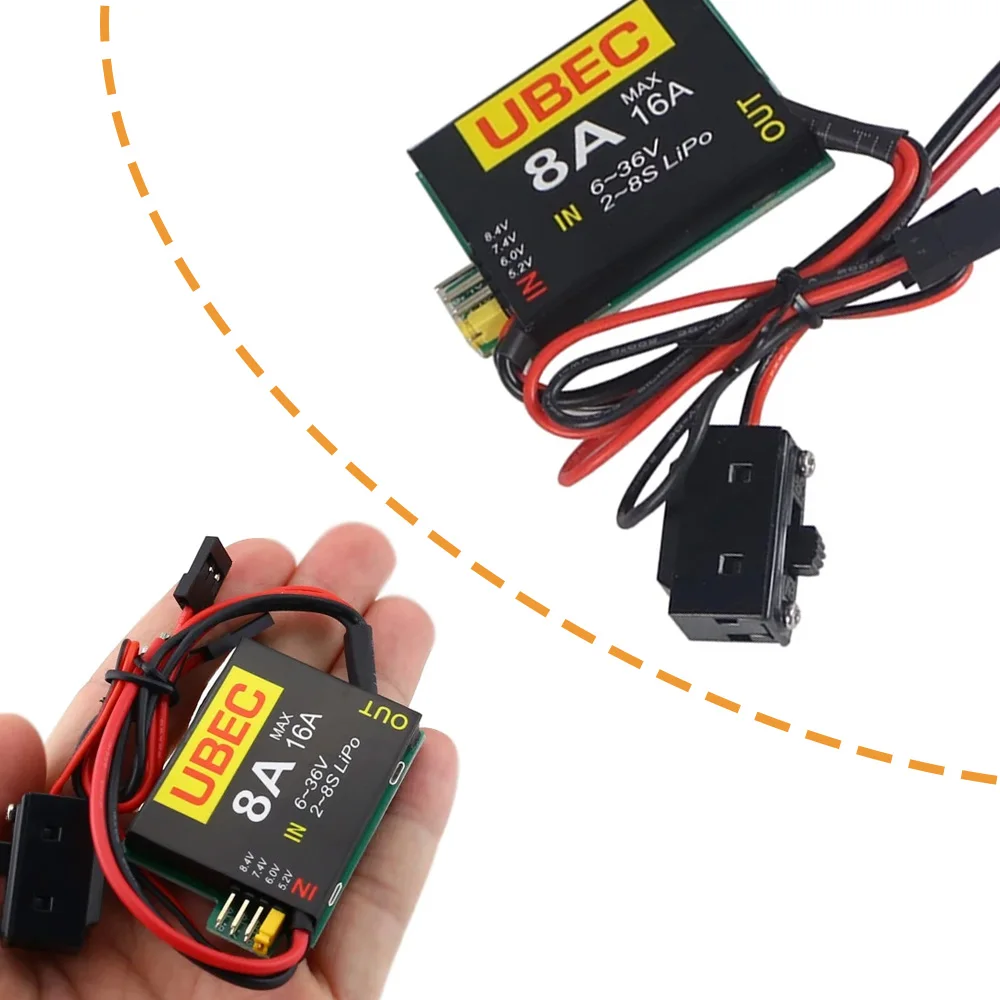 Servo Alimentazione Separata 2-8S 6-36V 8A/16A 5.2/6.0/7.4v/8.4v Alimentazione UBEC-8A BEC DUAL UBEC Per Auto Fix-Wing RC Robot Braccio Parti