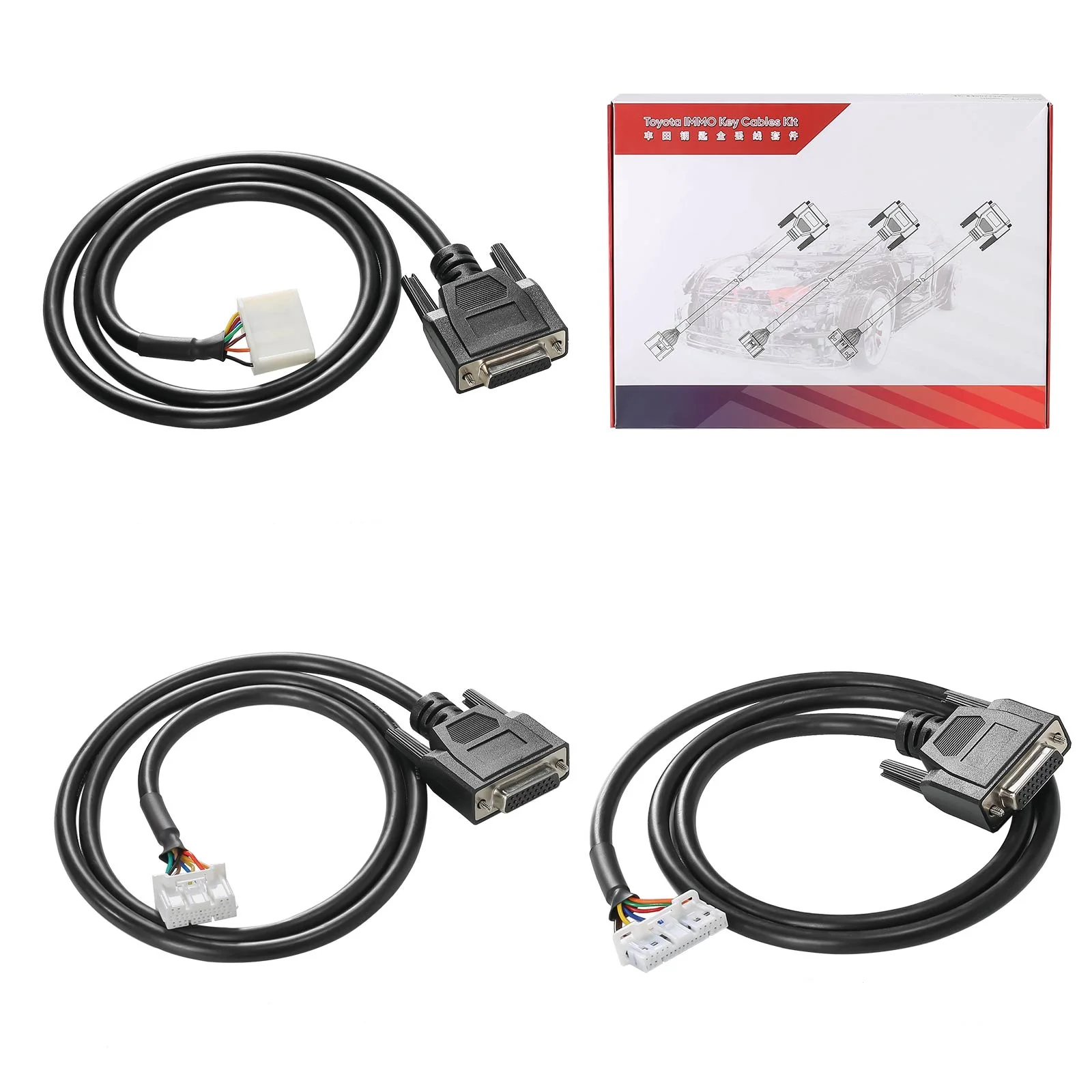 

Launch for Toyota All Keys Lost Adapter Kit Include with CH-01 H Non-Smart Key, CH-02 24-PIN and CH-03 27-PIN Adapters